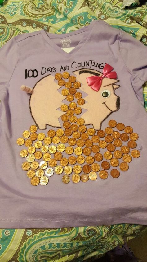 Ava's 100th day of school shirt 2017. 100 Collage 100th Day, 100 Days Of School Shirt For Teachers, School Shirt Ideas, 100 Days Of School Project Kindergartens, 100 Day Project Ideas, 100 Day Shirt Ideas, 100days Of School Shirt, 100 Días De Clases, 100th Day Of School Crafts