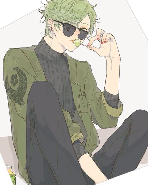 aesthetic, anime, and boy image Anime Green Hair, Good Anime, Rantaro Amami, Boy Pfp, Anime Boy Hair, Art Kawaii, Dark Green Aesthetic, Boy Drawing, Dark Anime Guys