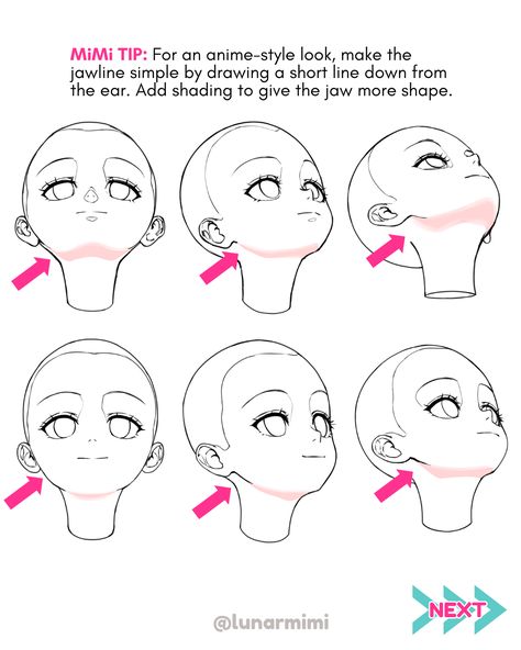 Drawing anime heads from a low angle can be a bit challenging, but here's a tip!

Focus on the omitted lower jaw.  For a simplified anime look, try leaving out the lower jawline entirely.

You don't need line art for every part – use shading to make the character's face appear smoother and cuter. 🩷

Don't forget to click the Pin link to grab you FREE Anatomy Tune-Up Checklist to help perfecting your anatomy drawing! 🎁 Anime Head Looking Down, Anime Head Angles Reference, Anime Head Looking Up, Anime Face Looking Up, Anime Head Turnaround, Low Angle Drawing Reference, How To Draw Jawline, Anime Low Angle, Head Looking Up Reference Drawing