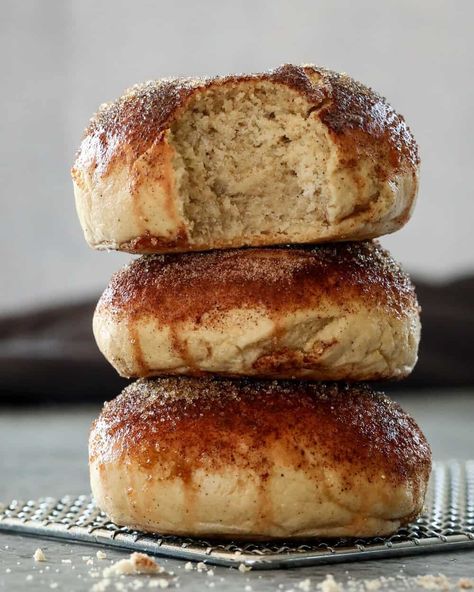 Paleo Cinnamon Sugar Bagels - Kalejunkie Paleo Bagels, Arrowroot Flour, Cassava Flour, Dough Ingredients, Paleo Breakfast, Vegetarian Paleo, Egg Wash, Coconut Sugar, Nutrition Advice