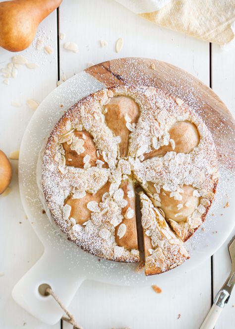 Almond Pear Cake - Baking for Friends Sugar Coated Fruit, Poppyseed Cookies, Baking For Friends, Sugared Fruit, Pear And Almond Cake, Coconut Tart, Pear Cake, Cookies Baking, Baked Fruit