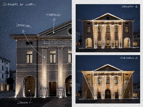 Lighting Diagram, Arch Light, Architectural Lighting Design, Musical Composition, Facade Lighting, Minimal Lighting, Lighting Concepts, Light Pollution, Lighting Design Interior