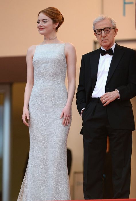 Emma Stone's White Dress at Cannes Film Festival 2015 Emma Stone Wedding, Stone Wedding Dress, Ryan Gosling And Emma Stone, Cannes Film Festival 2015, The Right Move, Midi Wedding Dress, Coachella Music Festival, Melbourne Fashion, Music Festival Fashion