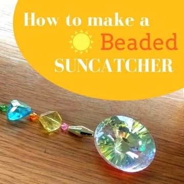 Beaded Suncatcher Diy How To Make, Diy Crystal Suncatcher Beads, How To Make A Suncatcher With Beads, How To Make Beaded Suncatchers, Diy Suncatchers Beads, Glass Beads Crafts Diy Sun Catcher, How To Make A Suncatcher, Glue And Glass Bead Suncatcher, Beaded Suncatcher Diy