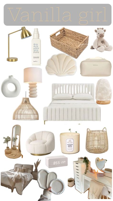 Vanilla Vanilla Girl Room, Beachy Room Decor, Girl Room Inspiration, Beach Room Decor, Room Inspired, Beachy Room, Vanilla Girl, Cute Room Ideas, Redecorate Bedroom