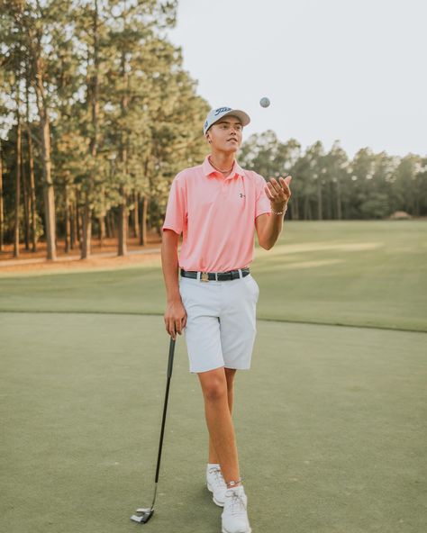 Want to do something that represents you during your senior photos?! fill out the link in my bio for more info!! throwback to hunter’s senior photos at Pinehurst. he qualified for the US Junior, so before he played we went and took these on the course!! ⛳️🐥 senior photos, golf senior photos, boy senior photos, pinehurst, colorado, wedding photographer, couples photographer Senior Photos Golf Course, Senior Pictures On Golf Course, Senior Picture Ideas For Golfers, High School Senior Golf Photos, Golf Course Senior Pictures, Senior Boy Golf Photos, Boys Golf Senior Picture Ideas, Senior Pictures Golf Boys, Senior Picture Ideas For Guys Golf