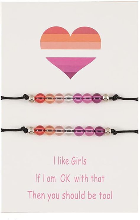 Birthday Gifts For Lesbian Girlfriend, Hers And Hers, Couple Gifts For Her, Gay Pride Gifts, Girlfriend Anniversary, Rainbow Bracelet, Pride Gifts, Bracelets For Women, Gay Pride