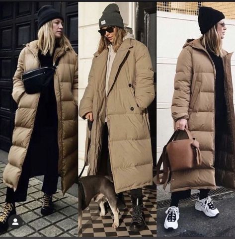 Beige Puffer Coat Outfit, Puffy Coat Outfit, Long Puffer Coat Outfit, Long Puffer Jacket Outfit, Puffy Jacket Outfit, Puffer Coat Outfit, Mode Dope, Puffer Outfit, Puffer Vest Fashion