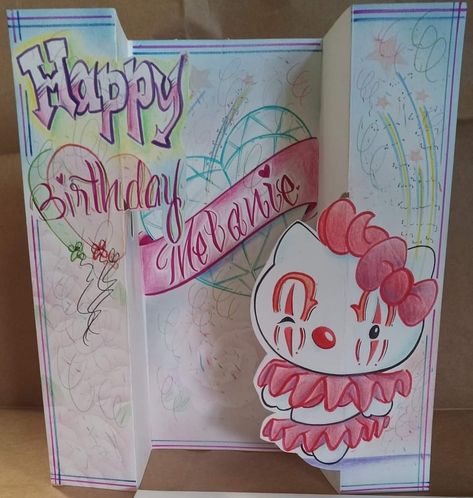 Diy Bf Birthday Card, Hello Kitty Art Projects, Oldie Love Letters, Happy Birthday Doodles Easy, Hello Kitty Watercolor, Love Card Drawing, Hello Kitty Chicano Art, Hello Kitty Birthday Card Ideas, Hello Kitty Birthday Drawing