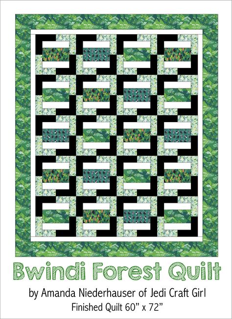 bwindi forest quilt.  FREE pattern Star Wars Quilt, Baby Quilt Size, Forest Quilt, Charity Quilts, Red And White Quilts, Geometric Quilt, Childrens Quilts, Cat Quilt, Strip Quilts