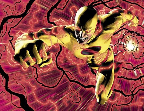 Reverse Flash Comic, Dc Universe Online, Superhero Comics Art, Eobard Thawne, Flash Vs, Flash Dc Comics, Flash Comics, Reverse Flash, Bd Art