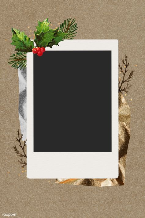 Christmas decorated blank instant photo frame vector | premium image by rawpixel.com / NingZk V. Christmas Polaroid, Instant Photo Frame, Polaroid Frame Png, Instant Photo, Instagram Photo Frame, Picture Templates, Polaroid Frame, Instagram Background, Frame Vector