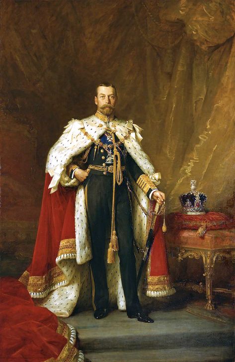 Wings of Whimsy: 1911 King George V by Luke Fildes #vintage #ephemera #pretty #data #edwardian #freebie #printable #king Royal Portraits Painting, King Painting, Portraits Painting, Royal Portraits, King George Vi, King George V, King Edward Vii, Royal King, Elegant Wall Art