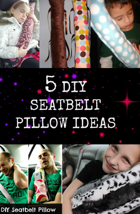 Neck Pillows - https://www.toppillowguide.com/pillow-for-neck-and-shoulder-pain/ Seatbelt Pillows, Seatbelt Pillow, Seat Belt Pillow, Car Seat Pillow, Fleece Projects, Car Sit, Pillow Ideas, Sewing Instructions, Sewing Pillows