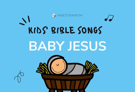 Baby Jesus Birth - Bible Songs for Kids - Maestra Mom Happy Birthday Jesus Song, Baby Jesus Song, Christmas Songs For Toddlers, Preschool Christmas Songs, Bible Songs For Kids, Christmas Songs For Kids, Best Christmas Songs, Jesus Birth, Songs For Toddlers