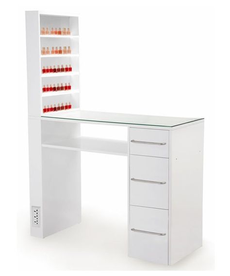 Mona Lisa Manicure Table in White from Buy-Rite Beauty