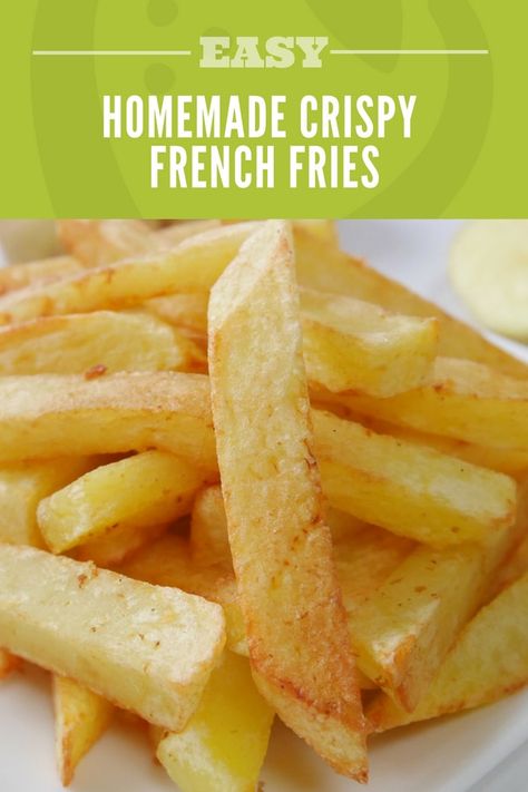 Recipe: Super Crispy Homemade French Fries - Super Healthy Kids Fries Healthy, Healthy Food Ideas, Homemade Fries, French Fried Potatoes, French Fries Recipe, Eat Healthy Food, Crispy French Fries, Homemade French Fries, Crispy Fry