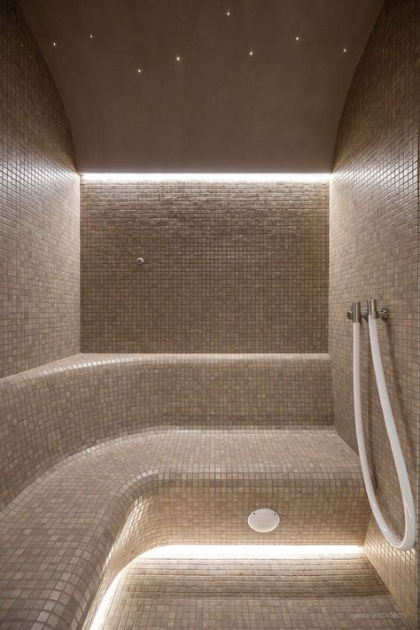 Steam Room Design, Steam Bathroom, Home Steam Room, Sauna Bathroom Design, Steam Room Shower, Sauna Shower, Home Spa Room, Gym Design Interior, Indoor Pool Design