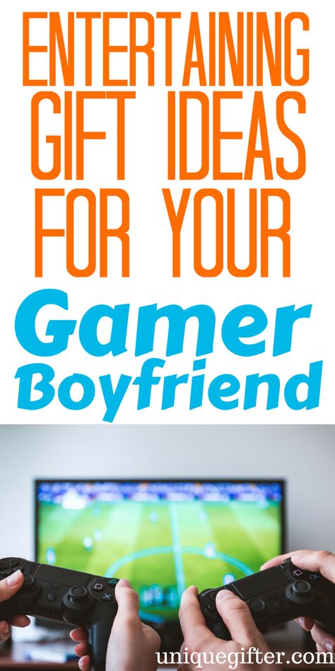 Entertaining Gift Ideas for My Gamer Boyfriend | What to get a nerd for Christmas | What to get my geeky boyfriend for Valentine's Day | Birthday presents for someone who likes videogames | Videogame gift ideas | Fun Gamer Gifts Gifts For Gamer Boyfriend, Nerd Boyfriend, Birthday Present For Boyfriend, Gamer Boyfriend, Valentines Gift Bags, Entertaining Gifts, Boyfriend Games, Presents For Boyfriend, Gifts For Boyfriend