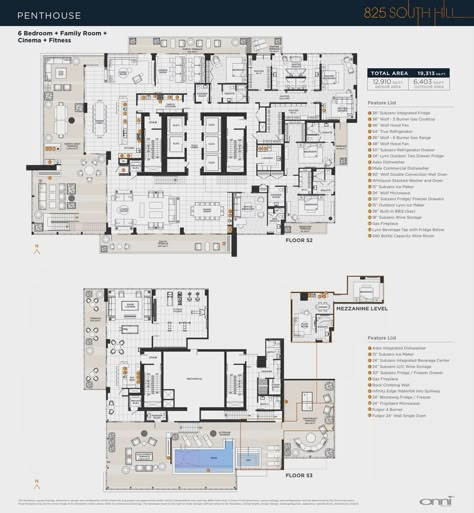 825 South Hill | Los Angels - Penthouse Penthouse Blueprints, 3 Bedroom Penthouse Floor Plan, Billionaire Penthouse, Penthouse Luxury Floor Plans, Luxury Penthouse Plan, Penthouse Layout Floor Plans, Penthouse Floor Plan Luxury, Luxury Penthouse Apartment Floor Plans, Penthouse Plan