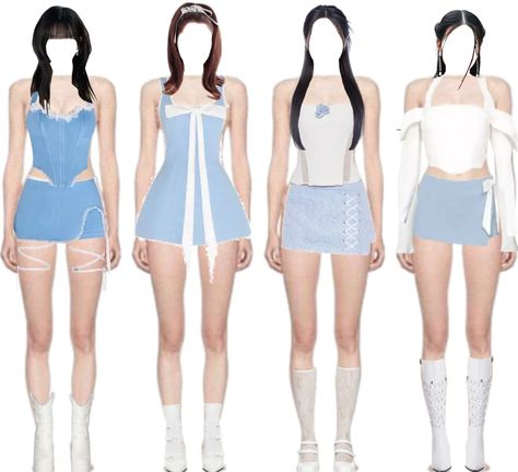 Bp Outfits, Kpop Fits, Pop Ideas, Kpop Concert Outfit, Simple Casual Outfits, Kpop Concert, Female Inspiration, Performance Outfits, White Long Sleeves