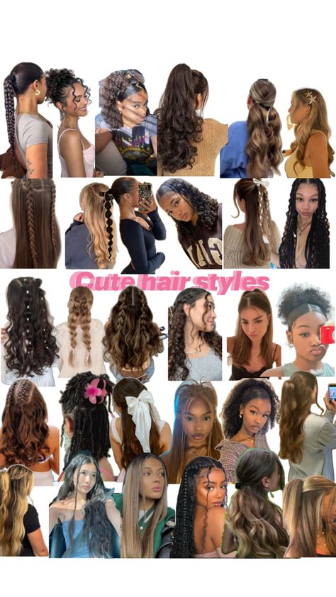 Hairstyles With Curled Hair, Casual Hairstyles For Long Hair, Hair Styles For Girls, Hairstyle Examples, Mixed Curly Hair, Beach Hairstyles For Long Hair, Cute Curly Hairstyles, Hairstyles For Layered Hair, Curly Hair Styles Easy