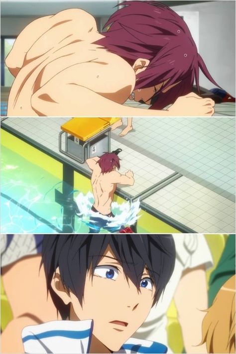 Free! ~~ Haruka's reaction to Rin's sorrow is perfect wordless storytelling. Rin Free, Free! Rin, Swimming Anime, Free Eternal Summer, Splash Free, Free Iwatobi Swim Club, Free Iwatobi, Eternal Summer, Iwatobi Swim Club