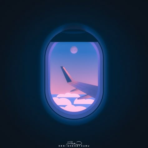 Plane Vector Illustration, Plane Poster Design, Plane Window Illustration, Airplane Window Illustration, Airport Branding, Airport Illustration, Plane Illustration, Airplane Graphic, Aesthetic Highlight Covers Instagram Pink