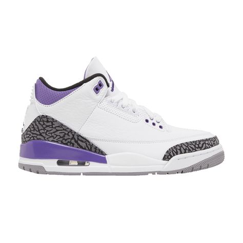 Check out the Air Jordan 3 Retro 'Dark Iris' on GOAT Jordan 3 Dark Iris, Purple Color Schemes, Jordan 3 Retro, Air Jordan 3 Retro, Air Jordan 3, Elephant Print, Jordan 3, Dark Black, Purple Color