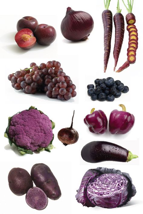 Design Morsels: Purple Food Purple Veggies, Purple Vegetables, Purple Fruit, Purple Food, Edible Flowers, The Purple, Food Coloring, Fruits And Vegetables, Good Eats