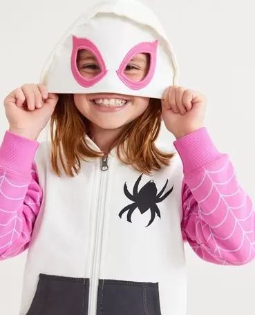 Characters | Hanna Andersson Spider Artwork, Marvel Fabric, Marvel Pajamas, Character Mask, Spider Hoodie, Hanna Anderson, Holiday Pjs, Long Johns Pajamas, Ghost Spider