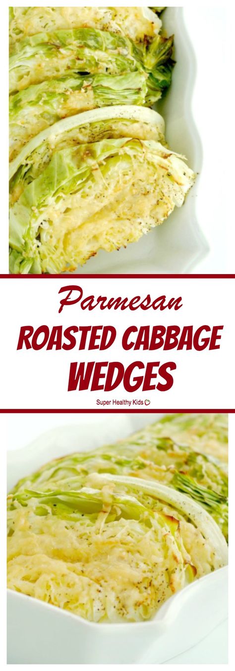 FOOD - Parmesan Roasted Cabbage Wedges. For the new cabbage eater, this is THE best recipe to try! http://www.superhealthykids.com/parmesan-roasted-cabbage-wedges/ Baked Cabbage Wedges, Cabbage Wedges, Roasted Cabbage Wedges, Easy Healthy Side Dishes, Baked Cabbage, Wedges Recipe, Braised Cabbage, Roasted Cabbage, Cooked Cabbage