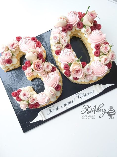 Number Cake 30, Cream Tart Cake, Tart Cake, 30 Cake, Cream Tart, 30th Party, 30 Birthday Cake, Sugar Pie, 30th Bday