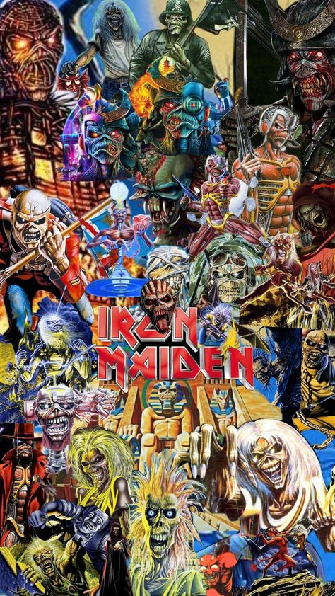 Eddie the Head (Iron Maiden) #eddie #ironmaiden #pilatesprincess #wishlist #surrealism #halloween #coffeeaesthetic #rock #metal Iron Maiden Wallpapers, Eddie The Head, Iron Maiden Album Covers, Iron Maiden Albums, Iron Maiden Eddie, Art Of Love, Iron Maiden, My Favorite Music, Heavy Metal