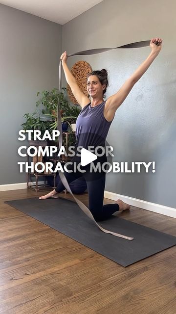 Yoga Poses Using Straps, Strap Yoga Poses, Yoga Strap Exercises, Spine Mobility Yoga, Yoga Strap Poses, Yoga With Straps, Yoga For Spine, Yoga Strap Stretches, Strap Stretches