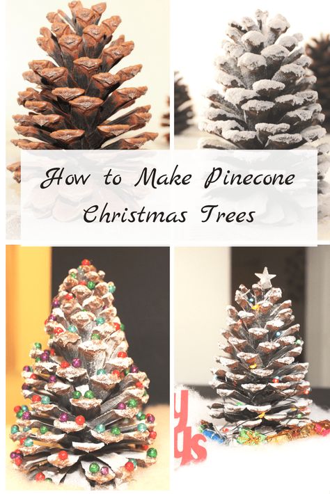 Large Pine Cone Christmas Tree, What To Do With Large Pine Cones, Pine Cone Trees Christmas, Pinecone Christmas Trees Diy, Decorated Pine Cones For Christmas, Large Pine Cone Christmas Decorations, Christmas Decor Ideas Pine Cones, Pinecone Trees Christmas, Pine Cone Christmas Trees