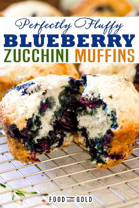 Blueberry Zucchini Muffins, Blueberry Zucchini, Zucchini Muffin Recipes, Healthy Blueberry Muffins, Fresh Zucchini, Bakery Style Muffins, Berry Muffins, Muffin Bread, Zucchini Muffins