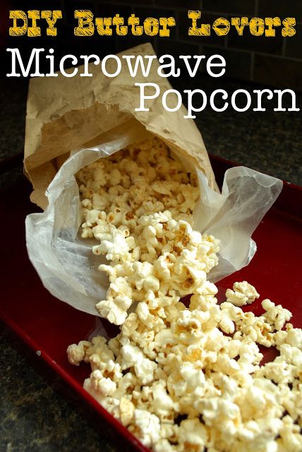 Homemade Microwave Popcorn | How to Make Popcorn in Microwave Popcorn In Paper Bag, Diy Microwave Popcorn, Homemade Microwave Popcorn, Diy Butter, Homemade Popcorn, Microwave Popcorn, Butter Popcorn, Popcorn Recipes, Microwave Recipes