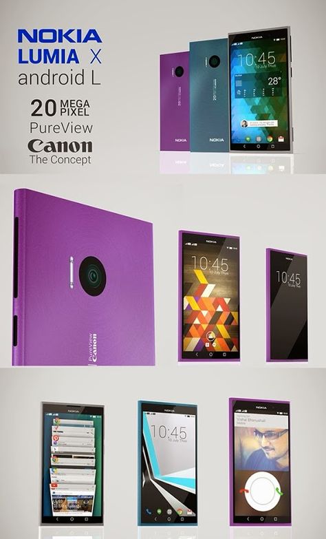 Check out amazing Nokia Lumia X Concept, with Android L and Canon camera technology. Would you buy it? Nokia Camera, Concept Phones, Old But Gold, Best Mobile Phone, Nokia Lumia, Tablet Computer, Canon Camera, Camera Phone, Best Mobile