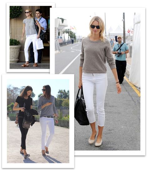 Keep It Chic - Fashion Blog - Part 21 Classic fresh white grey Fashion Resume, White Cashmere Sweater, Style Inspiration Spring Summer, White Skinnies, Karolina Kurkova, Casually Chic, Gray Sweaters, Grey Sweaters, Parisian Women