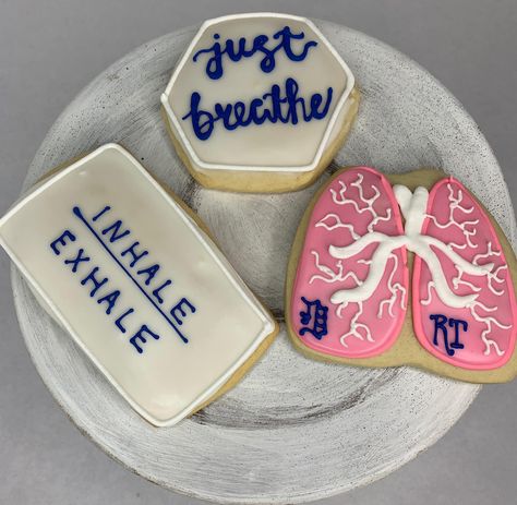 Respiratory Therapy Graduation Party, Health Cookies, Lung Transplant, College Grad Party, Pinning Ceremony, Respiratory Care, Respiratory Therapy, Nursing School Notes, Respiratory