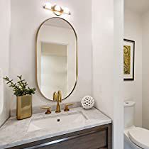 Check this out on Amazon Bathroom Mirror Gold, Brass Oval Mirror, Brass Bathroom Mirror, Gold Vanity Mirror, Oval Mirror Bathroom, Bathroom Mirror Frame, Metal Frame Mirror, Brass Mirror, Brass Bathroom