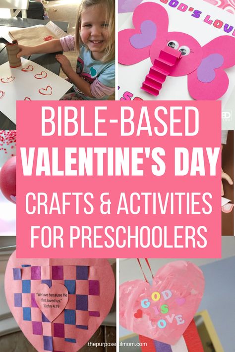 Valentine's day Bible based crafts for preschoolers and other young children Church Valentines Crafts, Christian Valentines Crafts, Sunday School Valentines, Valentines Day Crafts For Preschoolers, Church Valentines, Religious Valentines, Valentine School, Preschool Valentine Crafts, Valentine Printables