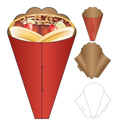 Premium Vector | Curve box packaging die cut template design. 3d Crepe Packaging, Packaging Die Cut, 3d Vector, Diy Things, Cake Box, How To Make Box, Graphic Editing, God Illustrations, Box Packaging