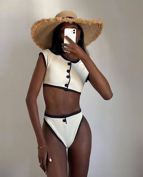 Chic Swimsuit, Yennefer Of Vengerberg, Halter Neck Swimsuit, Swim Trends, High Waisted Briefs, Bandeau Swimsuit, Swimwear Trends, Swimming Costume, Swimwear Fashion