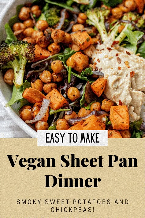 Chickpeas And Broccoli, Sweet Potato Chickpeas, Broccoli Roasted, Potato Chickpea, Sheet Pan Dinners Recipes, Vegan Chickpea, Chickpea Recipes, Pan Dinners, Vegetarian Dinners