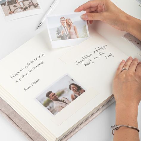 Photo Album Guest Book Wedding, Alternative Guest Book Ideas, Quince Favors, Instax Photo Album, Reception Pictures, Wedding Guest Book Table, Instax Mini Album, Polaroid Guest Book, Personalized Photo Albums