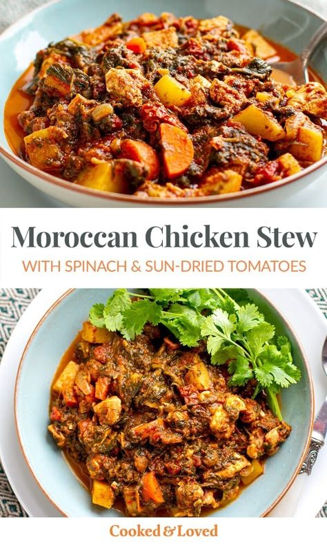 Moroccan Chicken Stew Recipe, Persian Chicken Stew, Persian Stew Recipes, Moroccan Salad Recipe, Tangine Chicken Recipe, Morracan Chicken, Moroccan Food Recipes, Tagine Recipes Chicken, Moroccan Chicken Stew