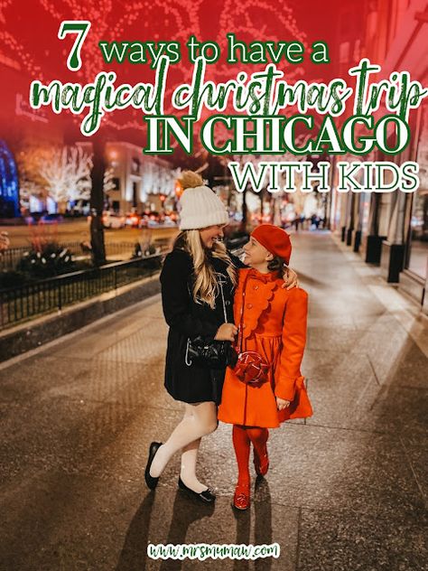 thing to 7 Ways to Have a Magical Christmas Trip in Chicago with Kids | Things to do With Kids in Chicago at Christmaswith kids in chicago at christmas Chicago At Christmas, Christmas In Chicago, Chicago With Kids, Millennium Park Chicago, Chicago Bucket List, Chicago Christmas, Chicago Things To Do, Santa Experience, Chicago Kids