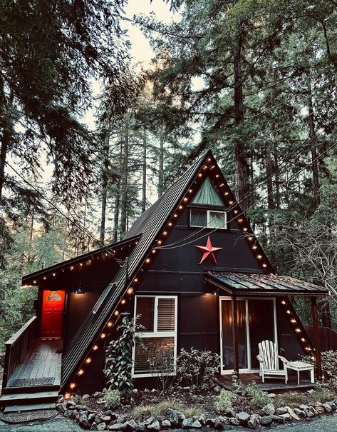 Whiskey Hollow A-Frame: As feat'd in Condé Nast! - Cabins for Rent in Felton, California, United States - Airbnb Felton California, Airbnb Cabin, Maine Cabin, A Frame Houses, A Frame Cabins, 2025 Mood, Romantic Retreat, A Frame House, Cabins And Cottages